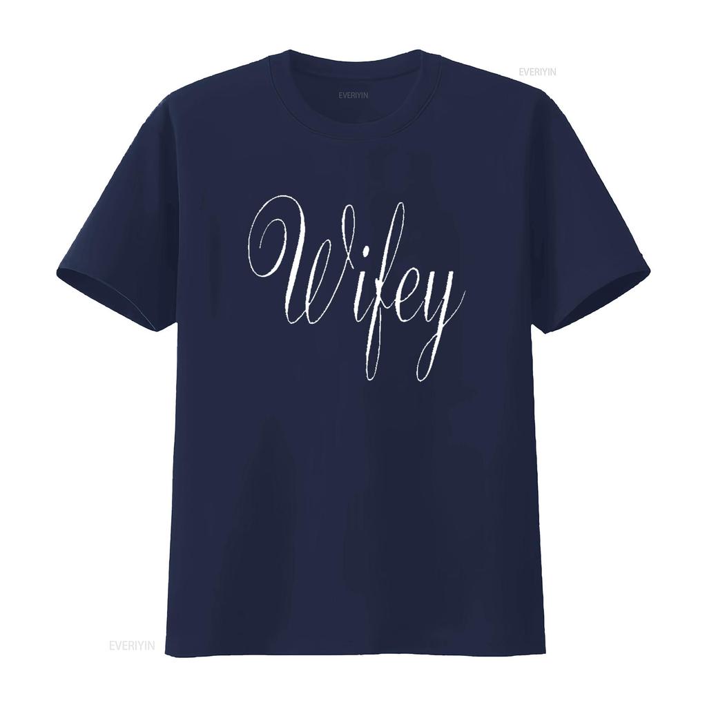 Wifey T Shirt Womens Cotton Dark Black Small vintage Washed designer clothes Soft fashion Slightly Casual graphic Versatile