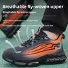 Men's Safety Shoes Air Cushion Work Boots Safety Steel Toe Shoes Slip-Resistant Puncture Proof Lightweight Protective Shoes