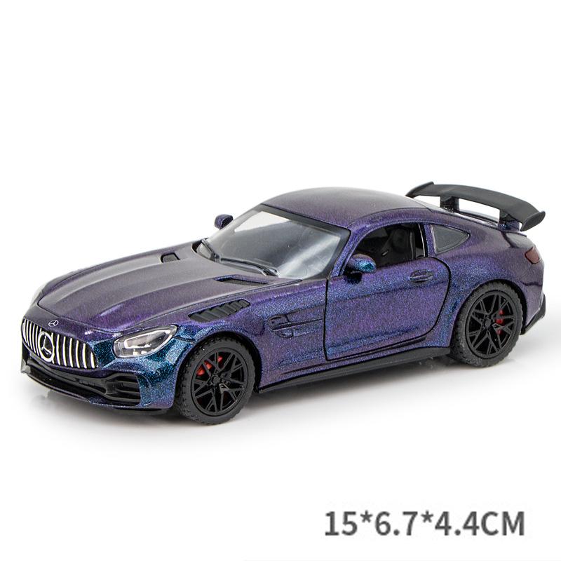 

Scale 1:32 GTR Sports Car Model Toy Music Light Pull Back Doors Opened Police Vehicle Models Alloy Die-cast Toys Hobby Gifts фиолетовый