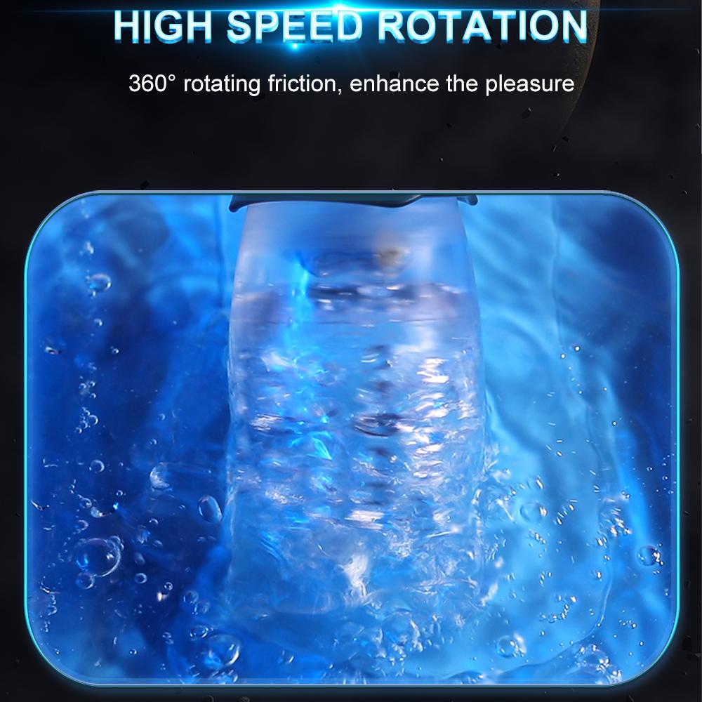 New Male 5 Speed Rotation 10 Modes Vibrating Masturbator Real Blowjob Glans Trainer Penis Massage Male Masturbator Glans Vibrator Male Sex Toy