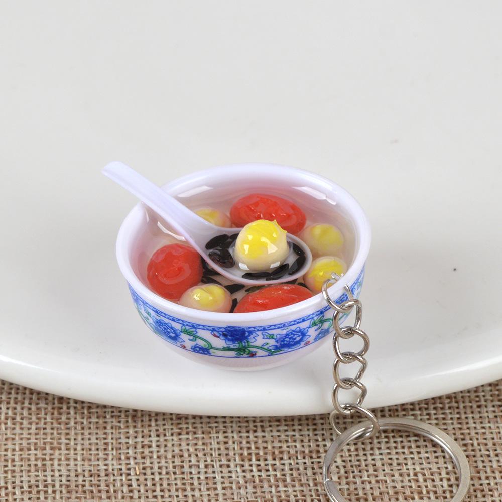 Kids' Mini Kitchenware: Noodle Bowl Keychain Fun Toy & Student Souvenir