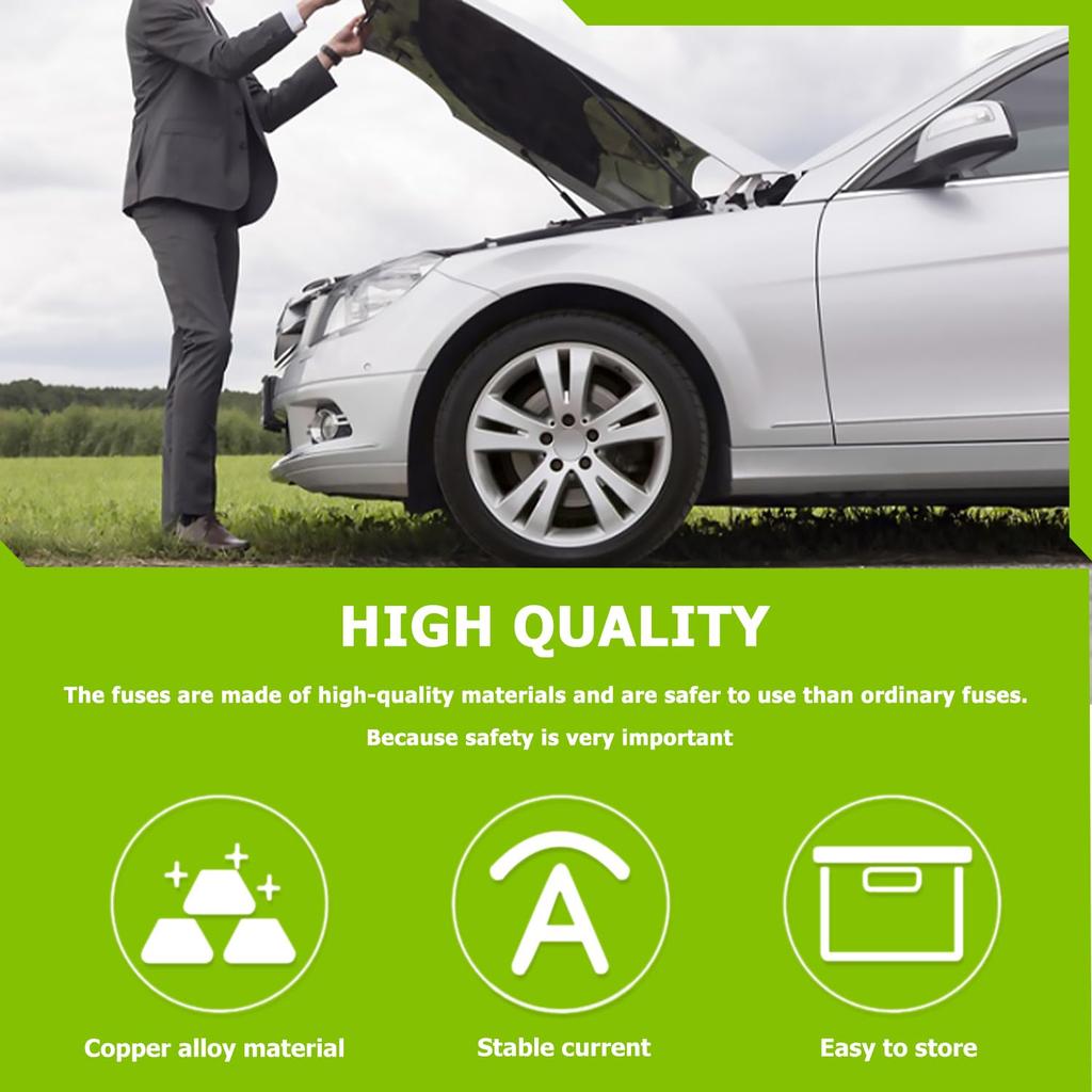 15A 20A 25A 30A 40A 32V FMM MCASE Micro Cartridge Fuses Low-Profile Fuses Kit(Pack of 10pcs)