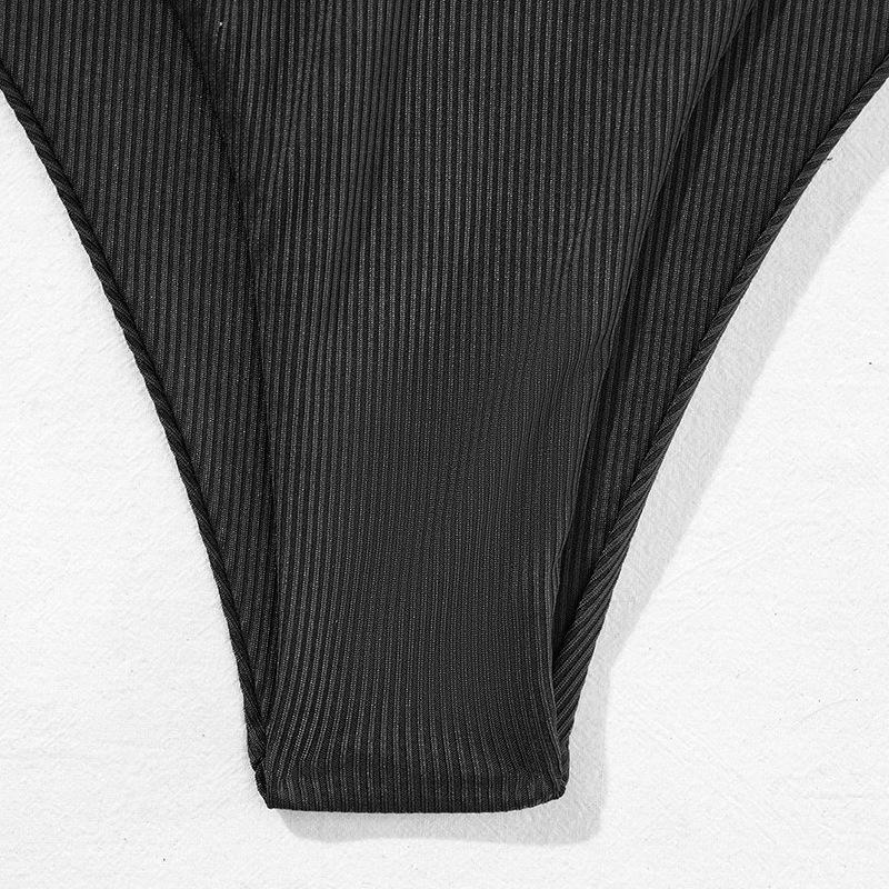 European & American Sexy Bandeau Split Swimsuit - Women's Drawstring Bikini Fashion
