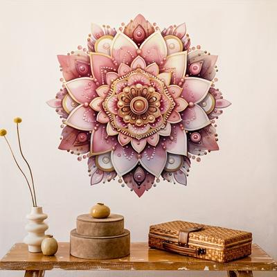 Kreativa väggdekor Mandala blommönster självhäftande väggdekor Heminredning Avtagbar vinylväggaffisch Väggdekor