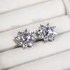 Huitan Luxury Crystal Flower Stud Earrings Brilliant Cubic Zirconia Romantic Women Accessories Party Daily Wear Fashion EarringsGood product