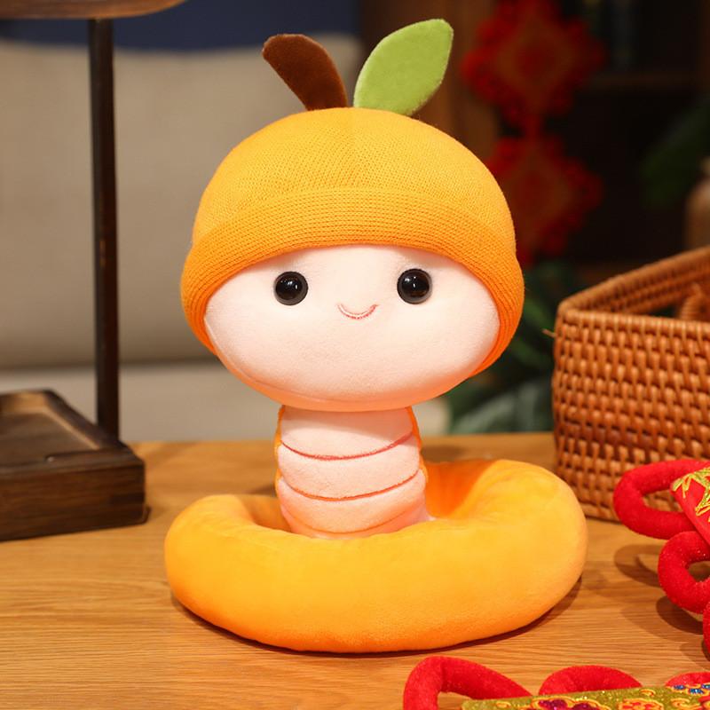 Chinese Year New Zodiac Snake Plush Toy Mascot Stuffed Doll Holiday Gift Decor