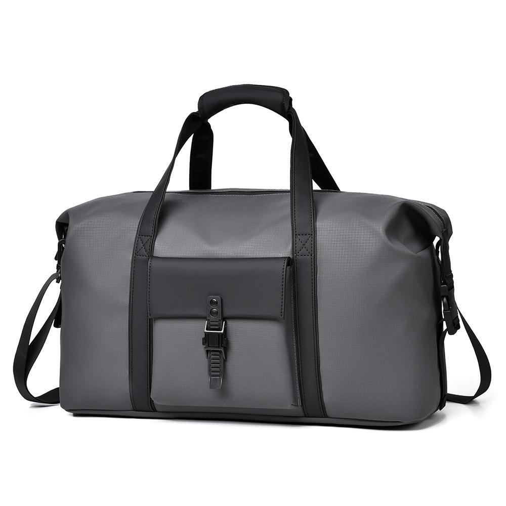 

Luggage Bag Large Capacity Strong and Durable Business Travel Luggage Bag Solid Color Short-Distance Travel Bag сірий