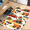 Custom Name Excavator Printed Carpet, for Office Chair Living Room Bedroom Kitchen Room Decor Gifts.