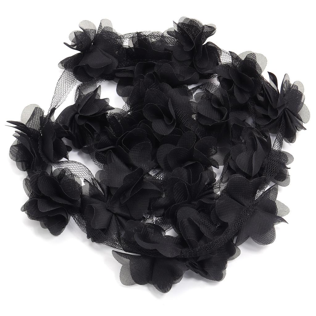 20pcs 5.5cm Chiffon Cluster Flowers Colorful Artificial Flowers For DIY Wedding Party Lace Trim Clothing Gifts Decor Accessories