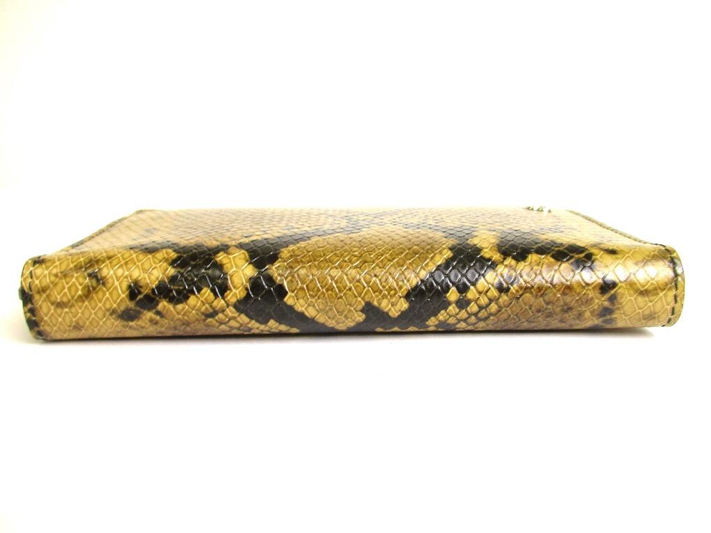 Authentische Jimmy Choo braun Kalbsleder runde Reißverschluss Brieftasche CARNABY #9684 generalüberholt