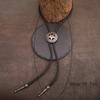 6Pieces Southwestern Styles Men's Bolo Tie with Cow Skull Star Pendant for Casual or Formal Wear Leather Cord Necktie