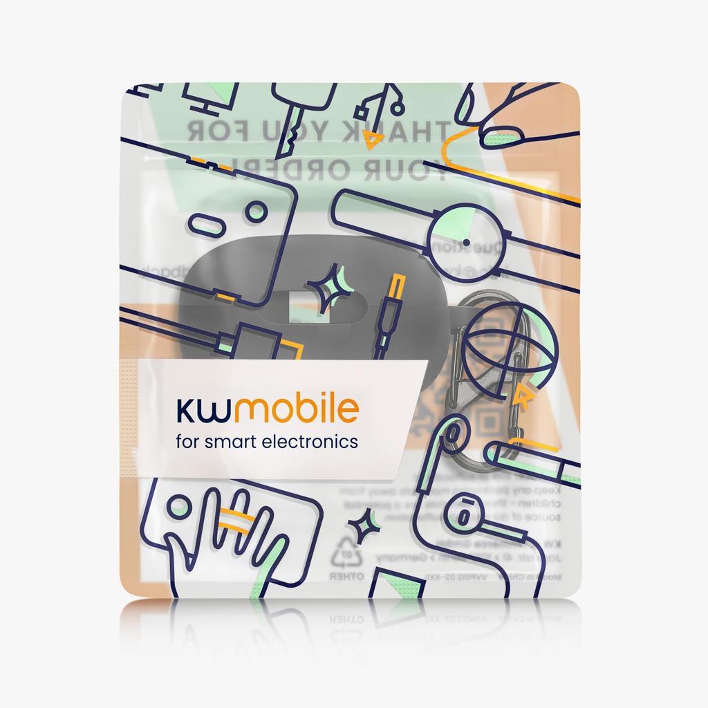 kwmobile Earphone Case Compatible with Anker Soundcore P40i Wireless Drop Black - Earphones, Silicone, Protection,