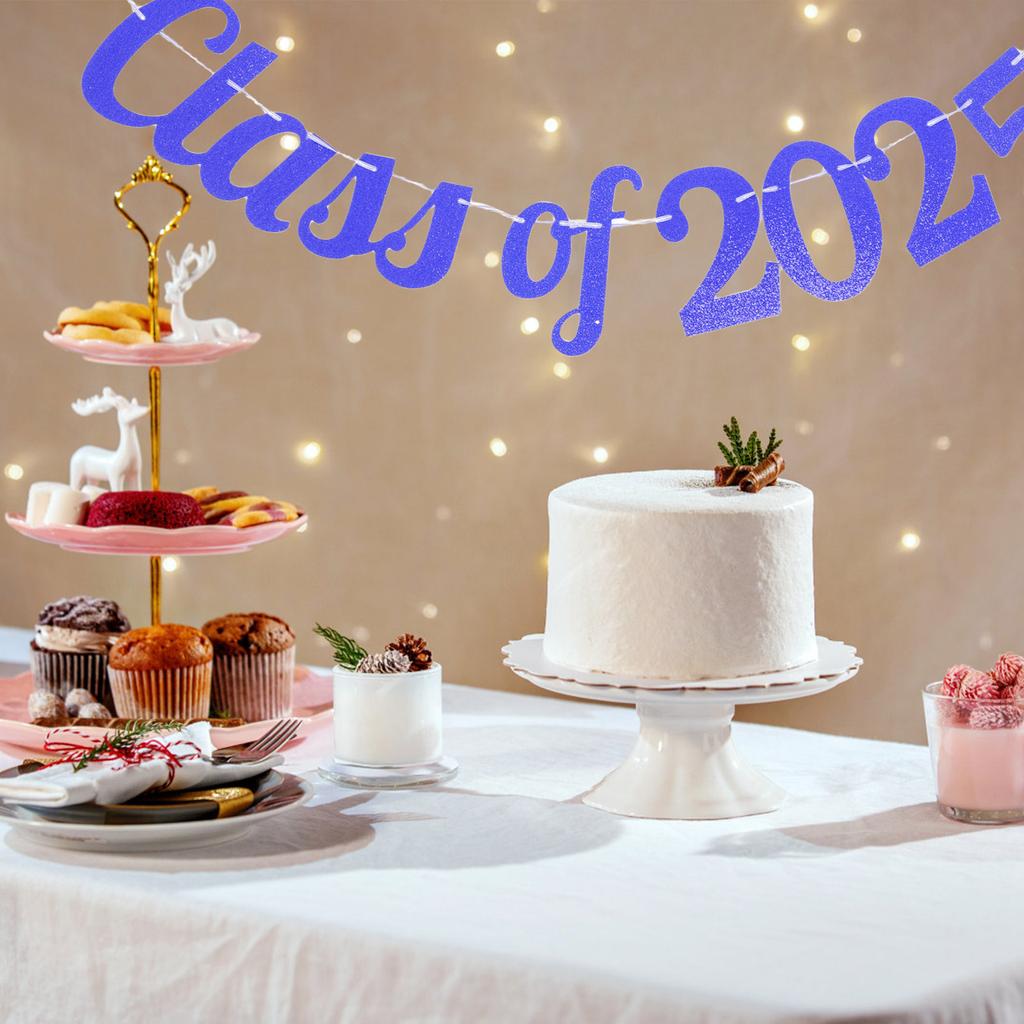 1Set Graduation Party Hanging Banner 2025 Grad Photo Prop Backdrop Decoration Bright Festive Banner for Garden Door Courtyard