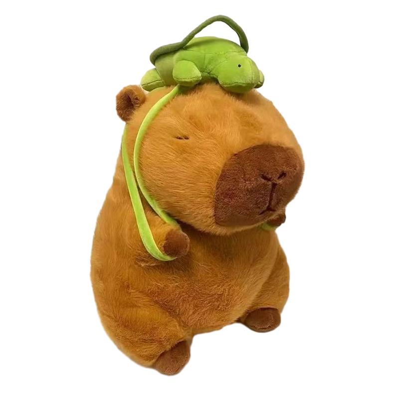 

Pillow Capybara Plush Toy Turtle Backpack Strawberry Headgear Present Childern Style A,33cm/12.99in