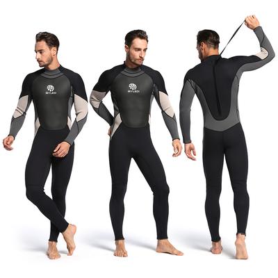 Erkek 3mm Geri Zip Tam Vücut Wetsuit Yüzme Sörf Dalış Şnorkel Takım Elbise Tulum