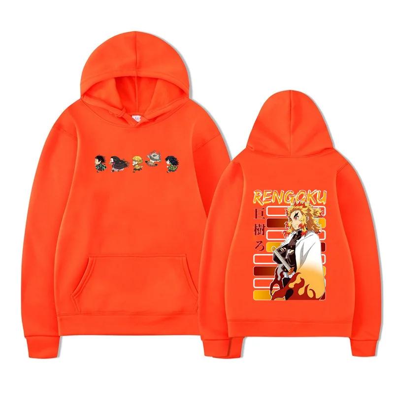 Autumn Anjuro Bakugou Hoodies Men Women Fashion High Street Sweatshirts Vintage Pullovers Tanjiro Hoodie Oversized Tops