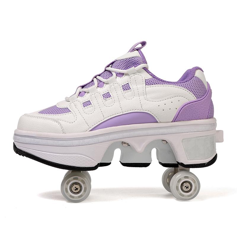 Meisjes Skate Schoenen Wielen Sneakers met Wielen Jongen /Meisje Roller Sneakers Roller Schoenen Vervormbare Schoenen Roller Skate Schoenen Jongens Skate Schoenen