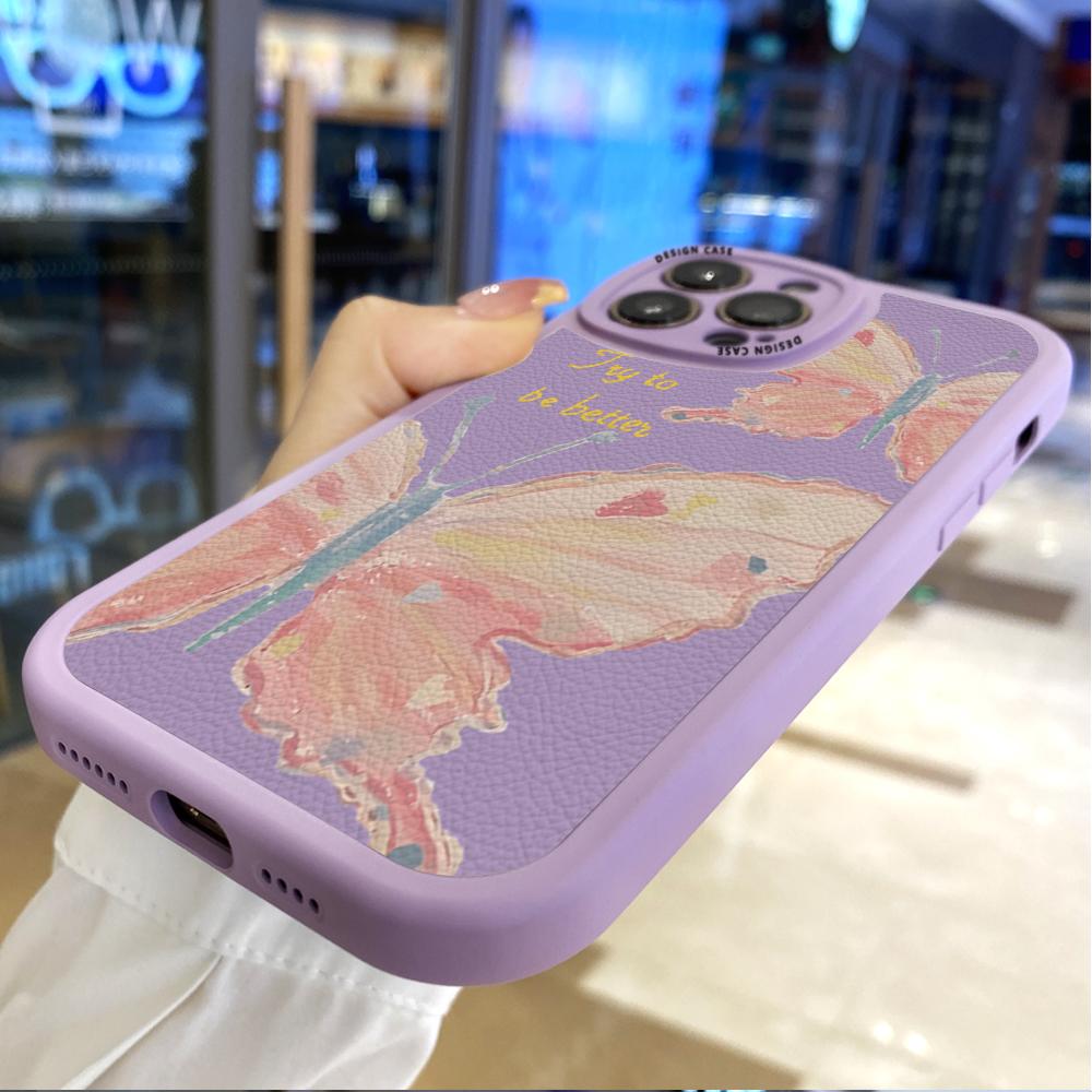 Slim Skin Feeling Cartoon Flowers Tulips Soft Silikon PU Kožený kryt Pouzdro na telefon pro Samsung Xiaomi Poco Redmi