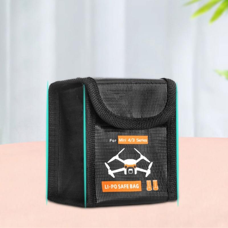 Heat Resistant Battery Safety Bag Container Fit for Miniature Drones Battery Storage Transport Fireproof Protective Case