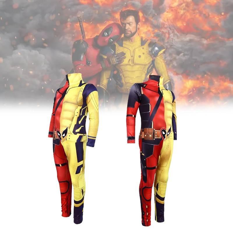 Marvel Deadpool Cosplay-Anzug mit Wolverine-Thema für Gaming und Rollenspiele Charaktere enthalten)