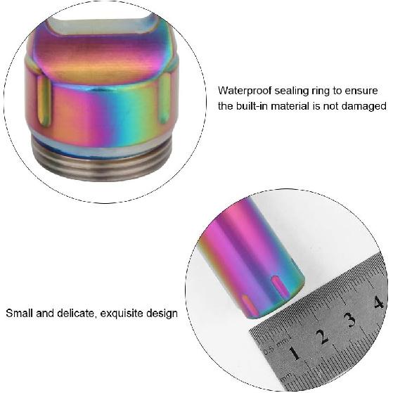 Portable Cases,Metal Pocket Boxes Keychain for Purse for Travel, Waterproof Daily Container Holder for Men and Women Elderly(Colorful)