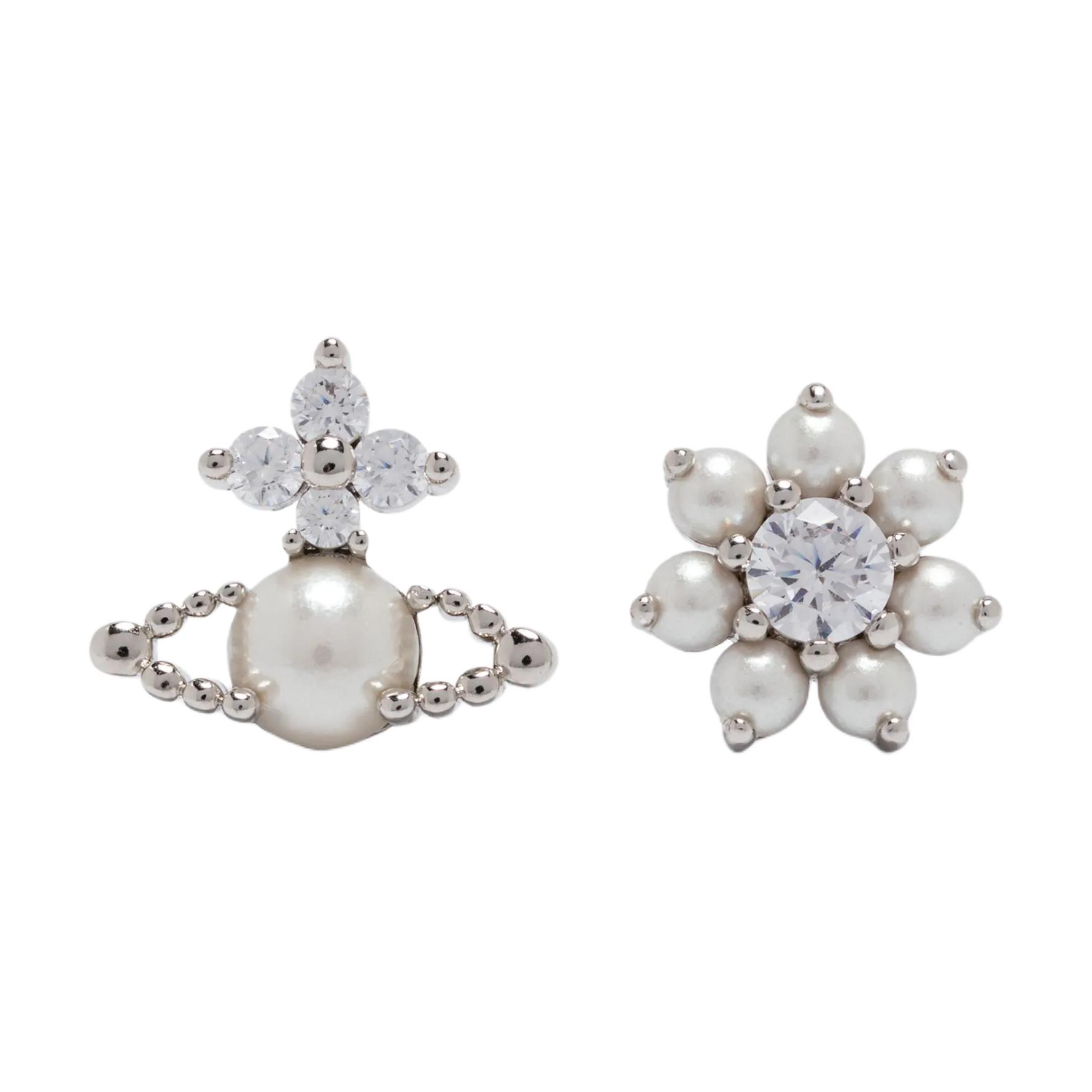 

Vivienne Westwood Agnes Imitation Pearl Saturn Flower Design Imitation Pearl Earrings Women earrings Silver 6201036Q02P373 Basic Packaging-Dust Bag+Box