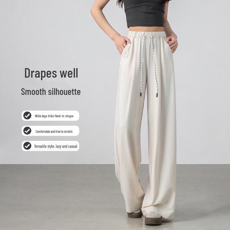 HSTYLE Women's UPF50+ Cool-Feel Wide-Leg Casual Pants