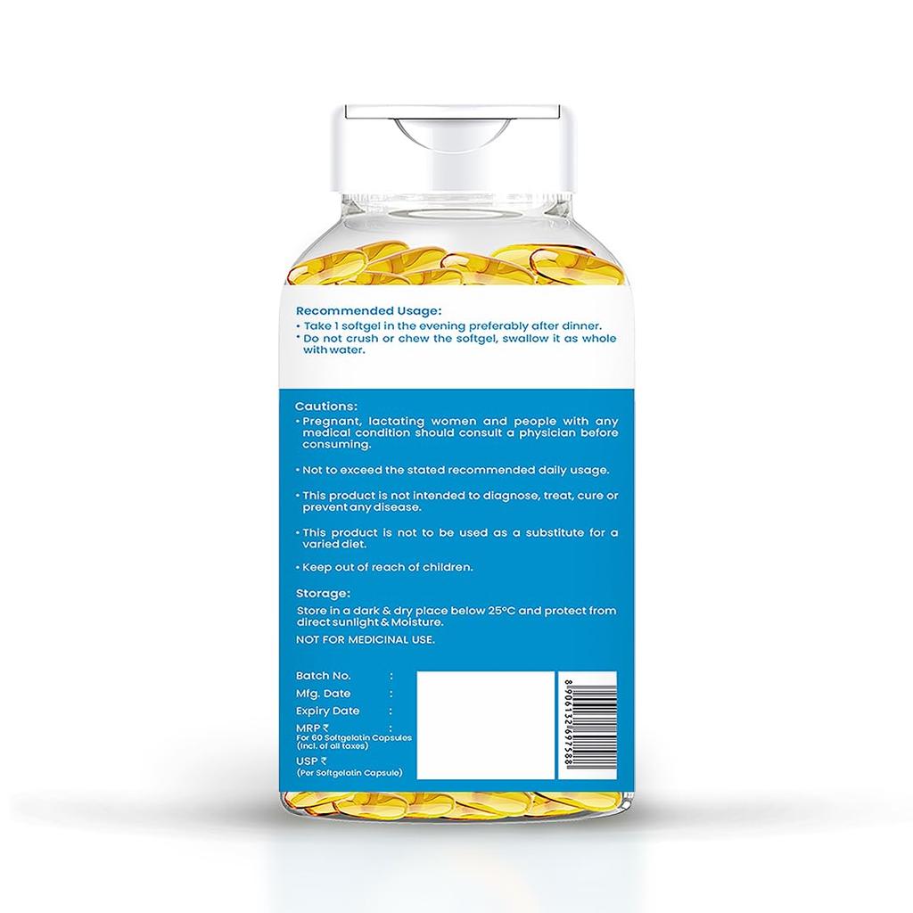 DR. MOREPEN Omega 3 Deep Sea Fish Oil 1000 Mg with DHA & Vitamins A D E K27, 60 Softgels Pack of 1