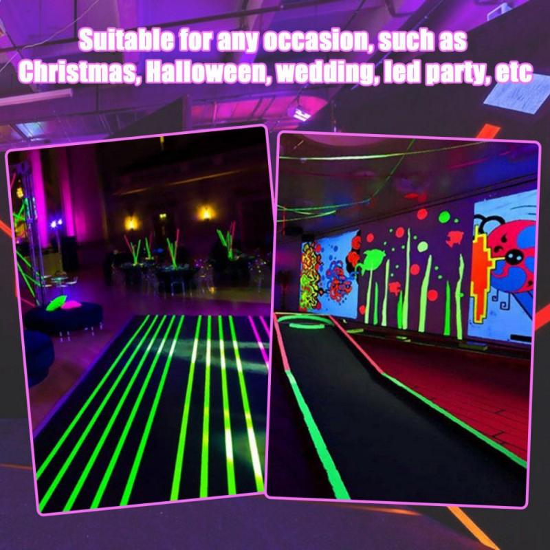 UV Fluorescent Tape Colorful Cotton Luminous Tape Stage Style Props Luminous Tape 6 Colors