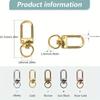 10pcs Metal Alloy Keychain Buckle Rotating Pendant DIY Bag Buckle Car Keychain Metal Universal Buckle Keychain Snap Buckle Hook Buckle Alloy Buckle