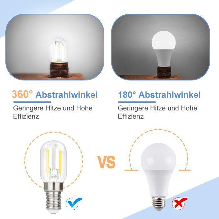 Ampoules LED E14 - NETTLIFE - T22 rétro Edison - 2W - Blanc froid 6000K - Lot de 4