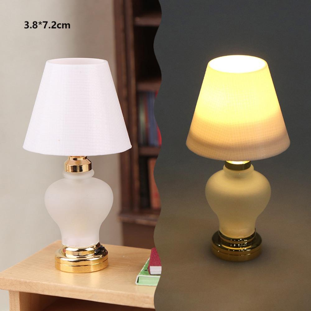 Mini Miniature LED Golden Light 1:12 Ceiling Lamp Chandelier Doll House Accessories