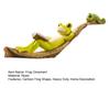 Tegneserie Frosk Figur Resin Sopp Lesende Liggende Gitar Frosk Statue Skulptur Innendørs Utendørs Hage Blomsterpotte Dekorasjon Ornament