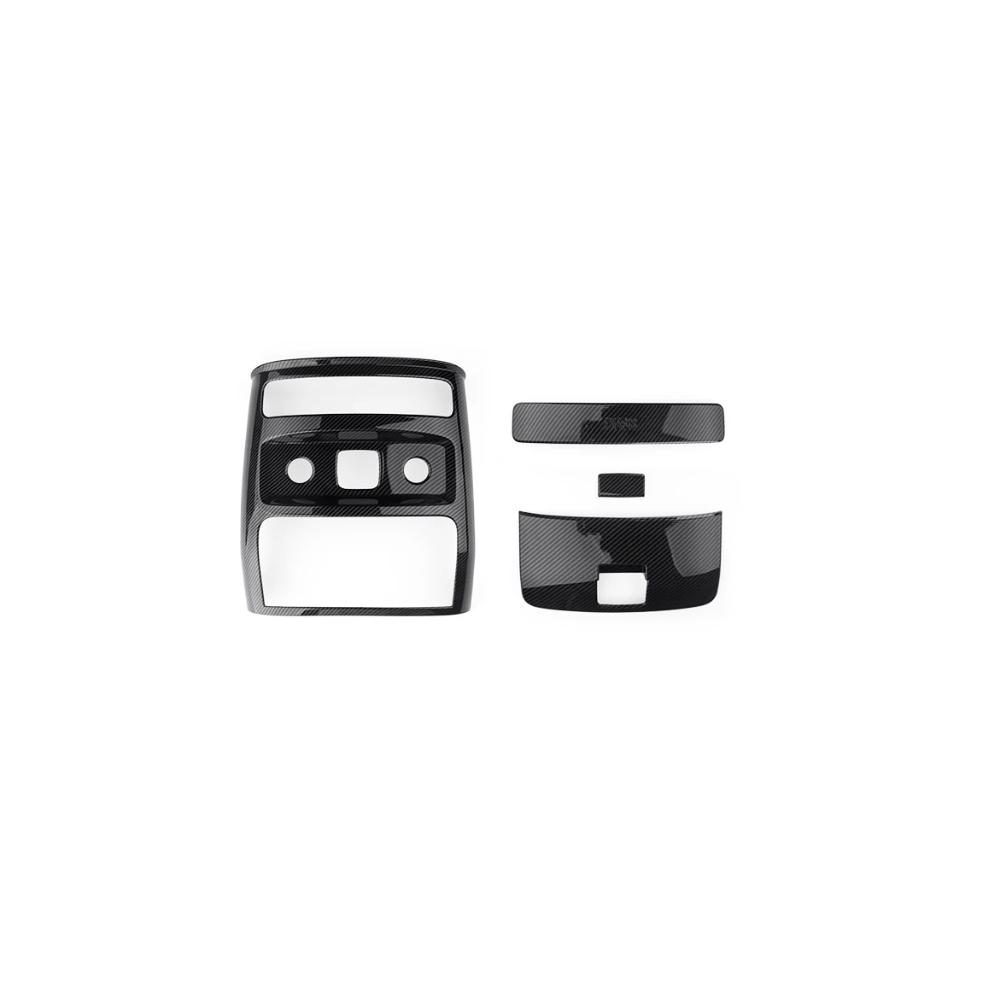 Carbon Fiber Rear Row Vent Cover Trim For Hyundai Staria -2026 High-end Version Car Accessories Carbon Fiber