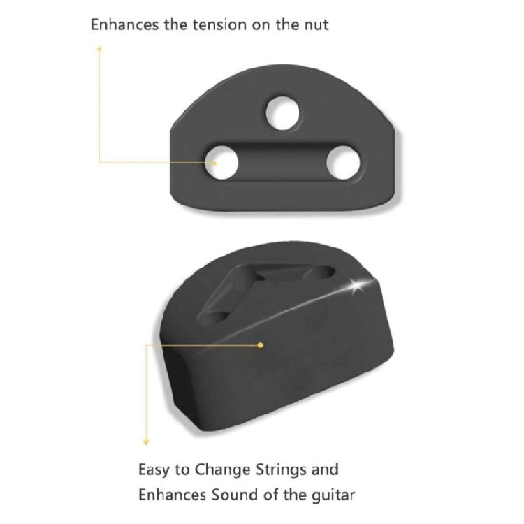 12Pcs Guitar String Ties Bridge Beads Guitar String Retainer String Guide Guitar String Lock Nut Block Clamps Enduring