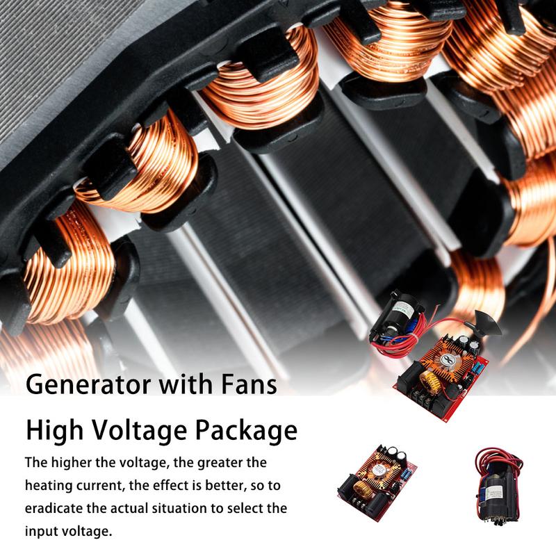 250W DC 12-30V ZVS Flyback Driver Module Heater DIY Cooker Ignition Coil Power Supply Board Tool Kit with Fans Board