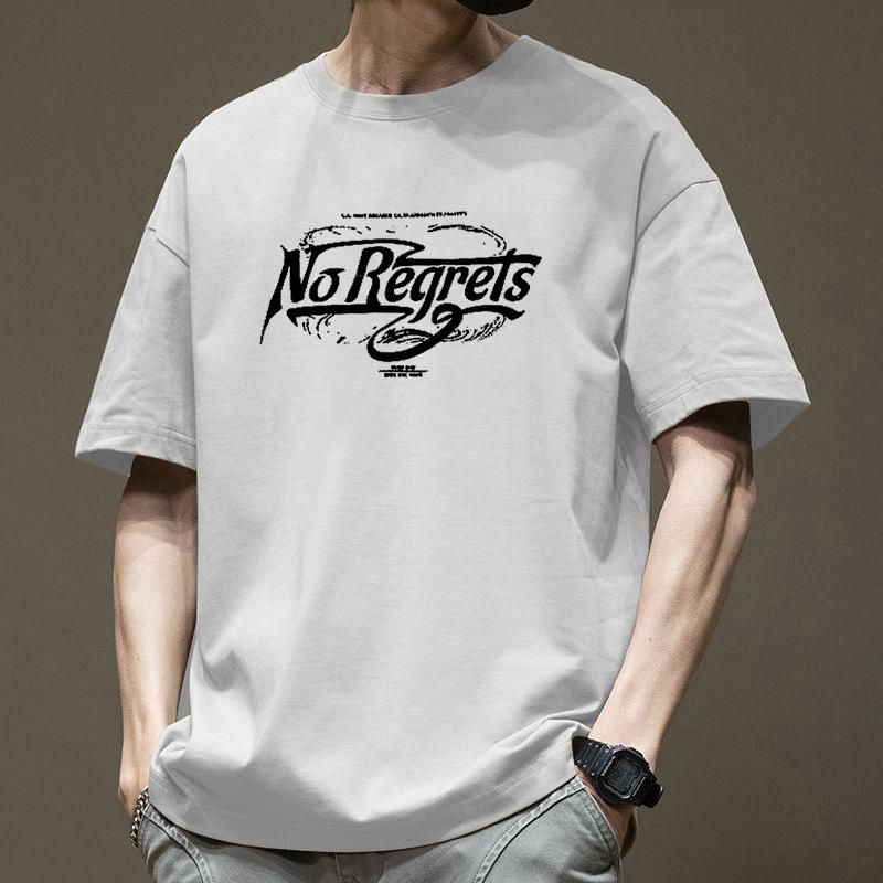 Short Sleeved T-shirt Men's Summer Trendy Brand Versatile Pure Cotton Heavyweight Base Shirt