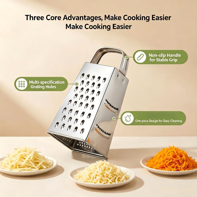 Manual Multifunctional 4-Side Vegetable Grater Chopper Stainless Steel Slicer for Home Kitchen Cheese Vegetable Shredding