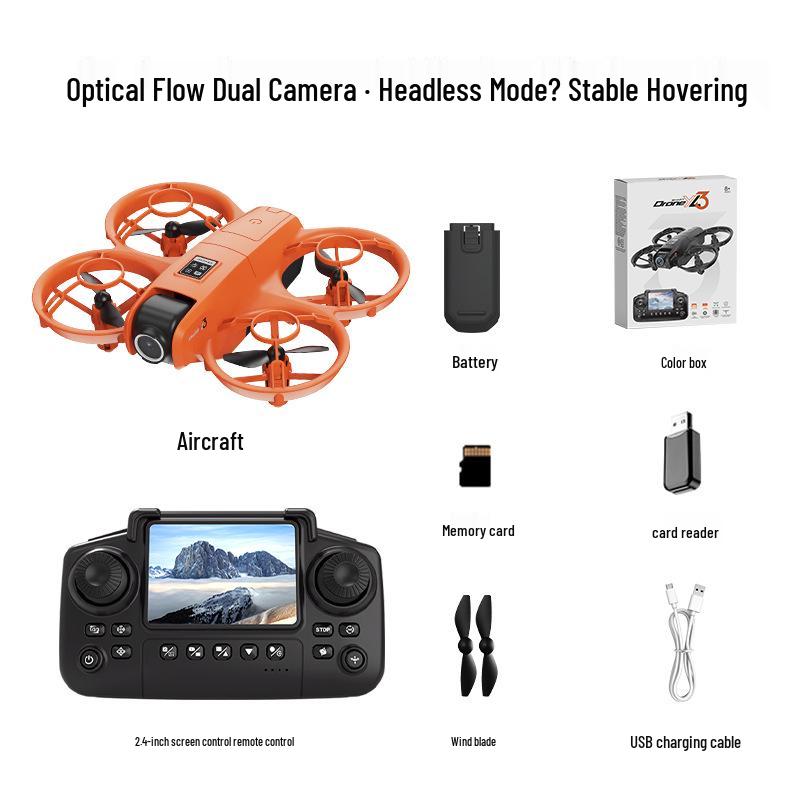 YL3 Mini Quadcopter: HD Dual Camera Drone with Screen & Optical Flow Positioning for Aerial Photography.