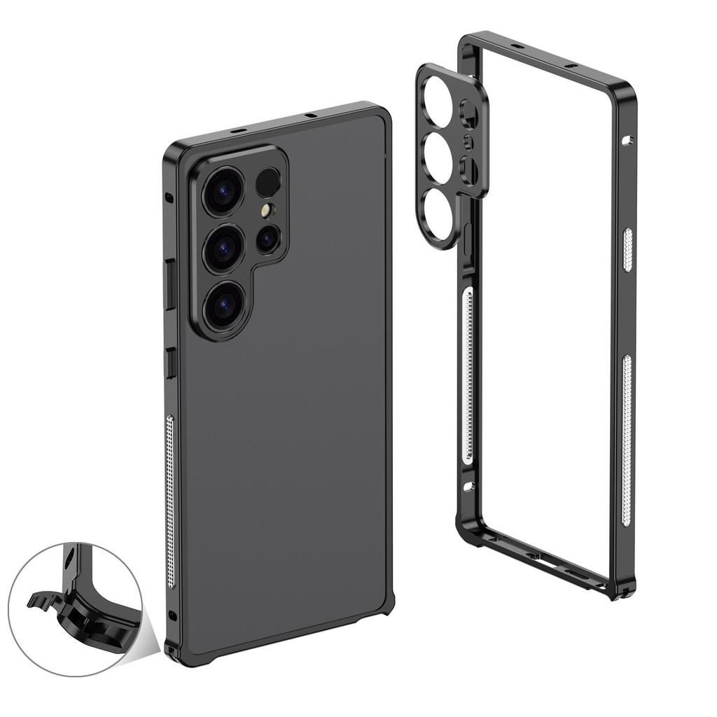 Samsung S26 Ultra Cooling Frame Case with Metal Buckle and Lens for S25U & S24