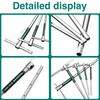 2.5/3/4/5/6mm Torx Screwdriver T Type Allen Hex Wrench Chrome Spanner T-shaped Hand Tool Extended T-Socket Wrench Universal