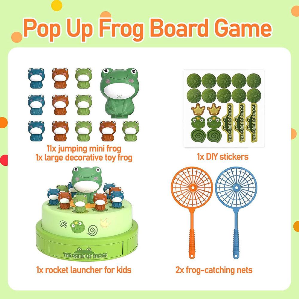 1sada Frog Game Bounce and Catch Toys (bez baterií )
