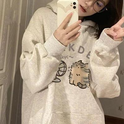 Unisex Oversized Baumwoll-Hoodie - Frühling/Herbst Amerikanischer Stil