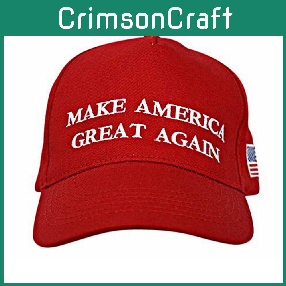 Donald Trump Rote Baumwoll-Baseballkappe Mit Gesticktem Schriftzug Wahlveranstaltungen