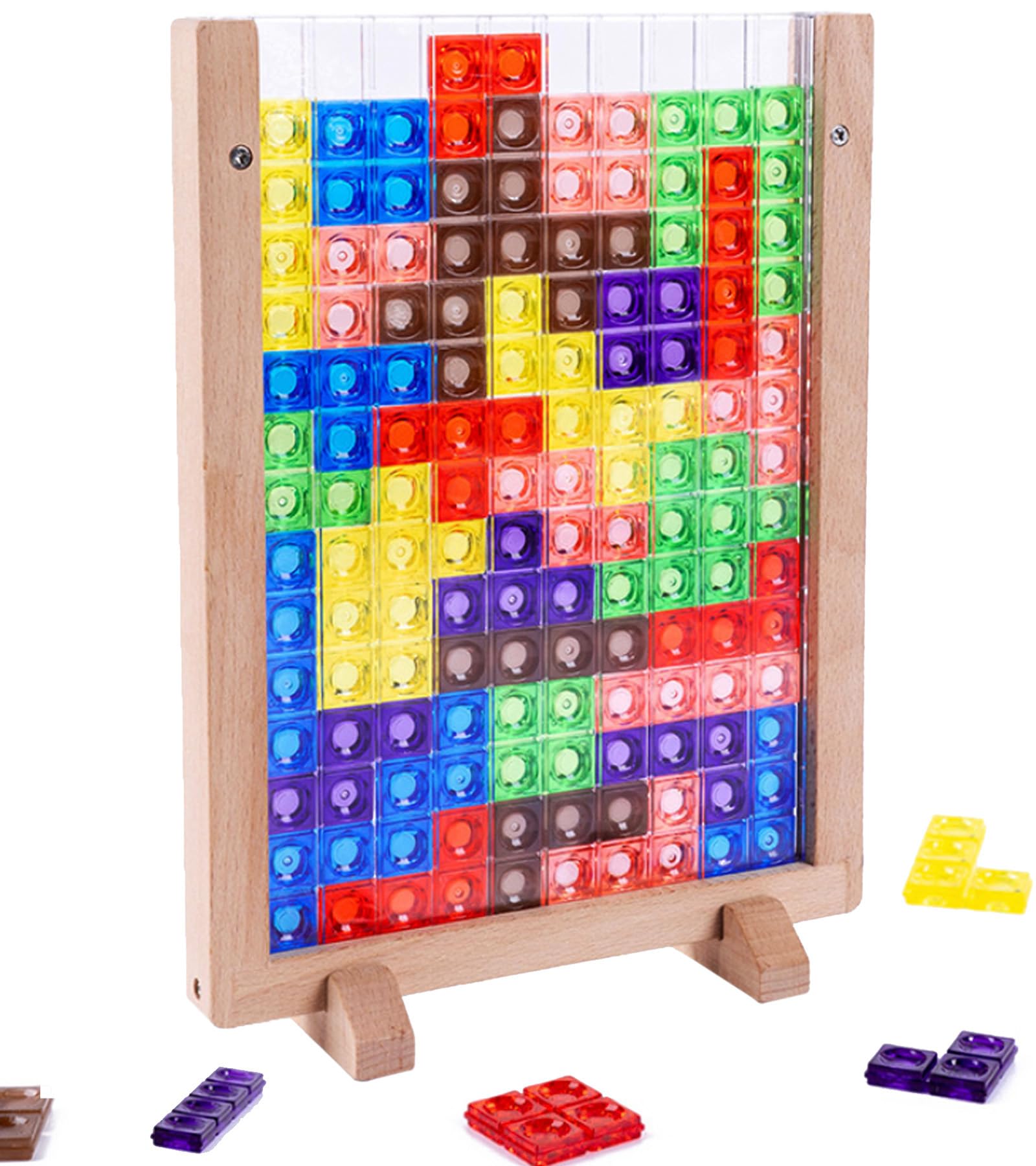 3D Educational Brain Spatial Stacking 3D Color Recognition A sTool Puzzle, Toy, Training, Tangram, Reasoning, Puzzle, Wooden, Montessori, Tetris,