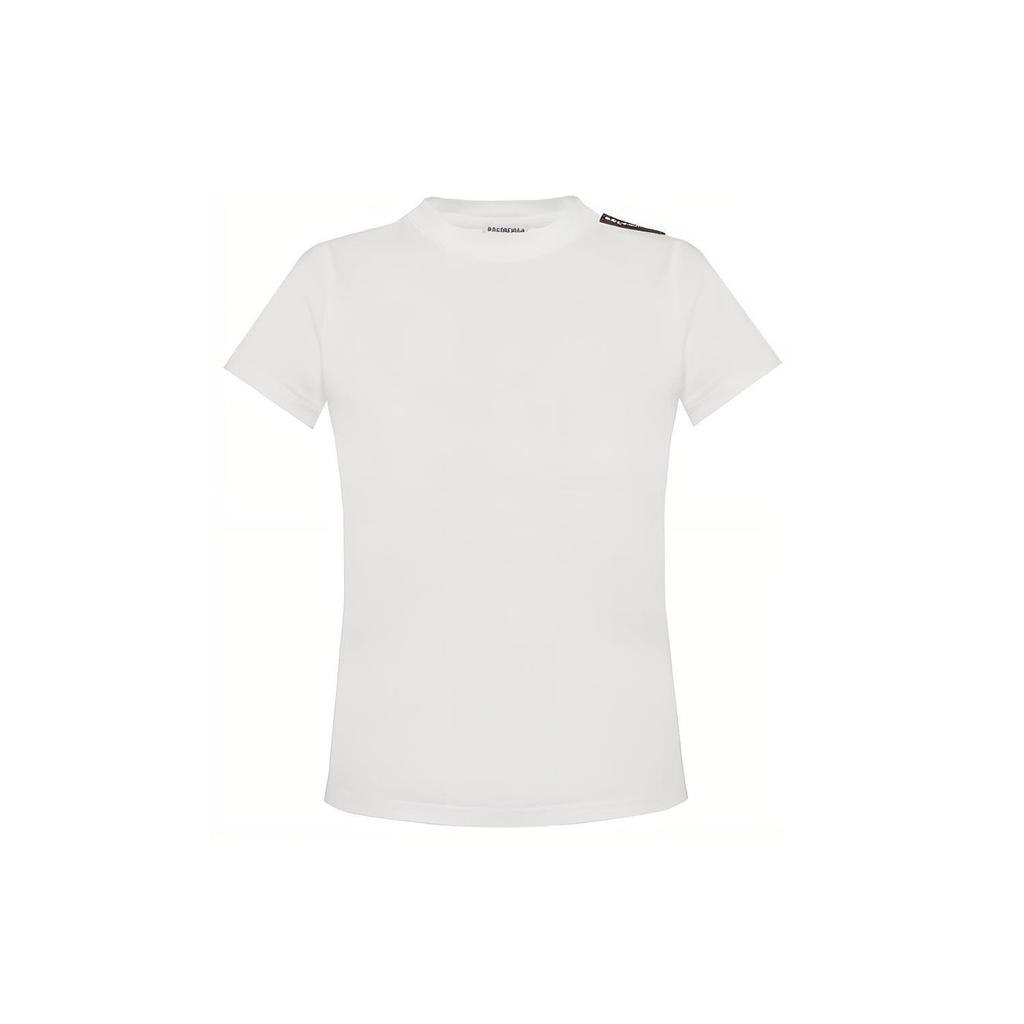 Balenciaga T Shirts Women's White Crew Neck Moderate 571213TEVB69044