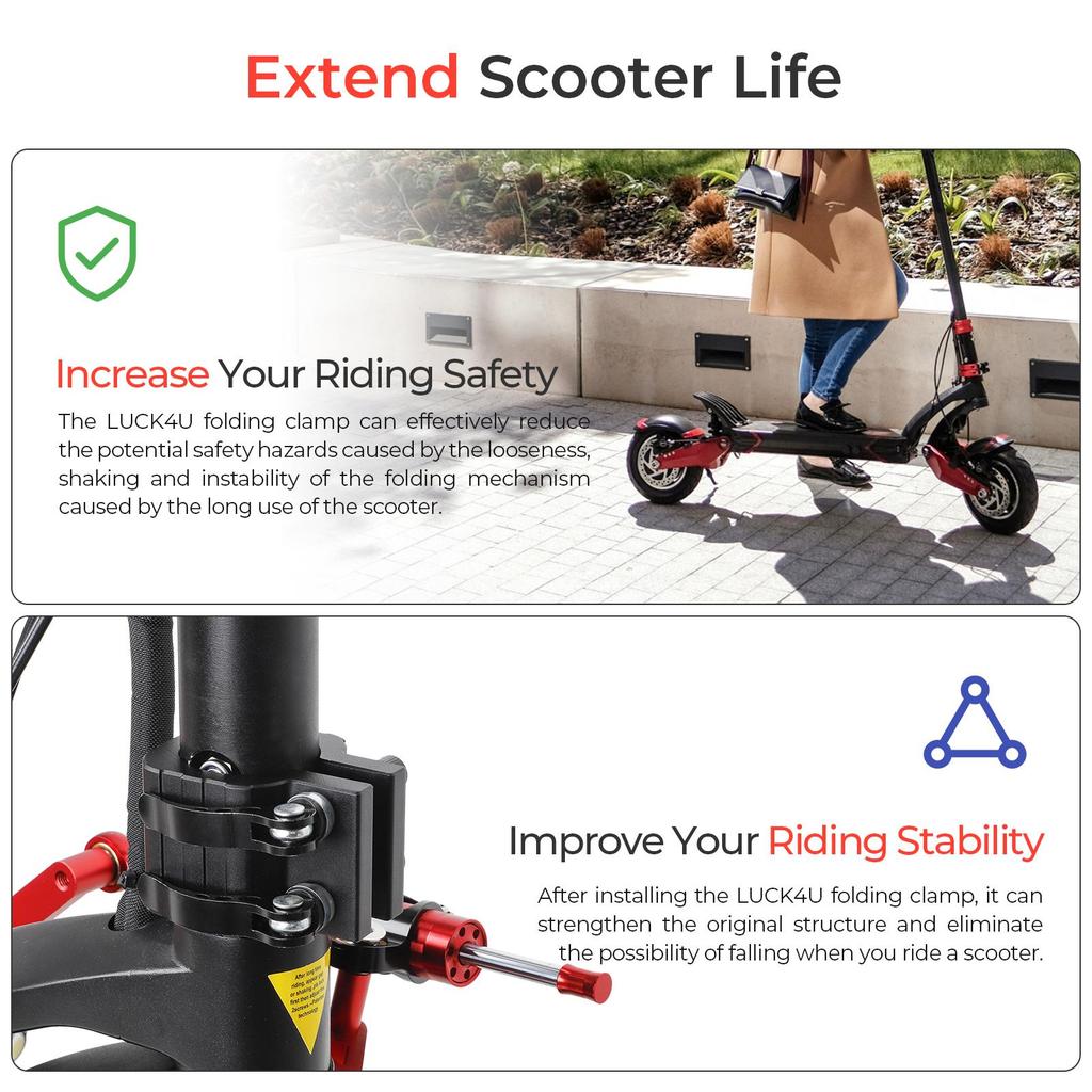 Red Folding Clamp for Zero 8X 10X 11X SPeedual Dualtron DT3