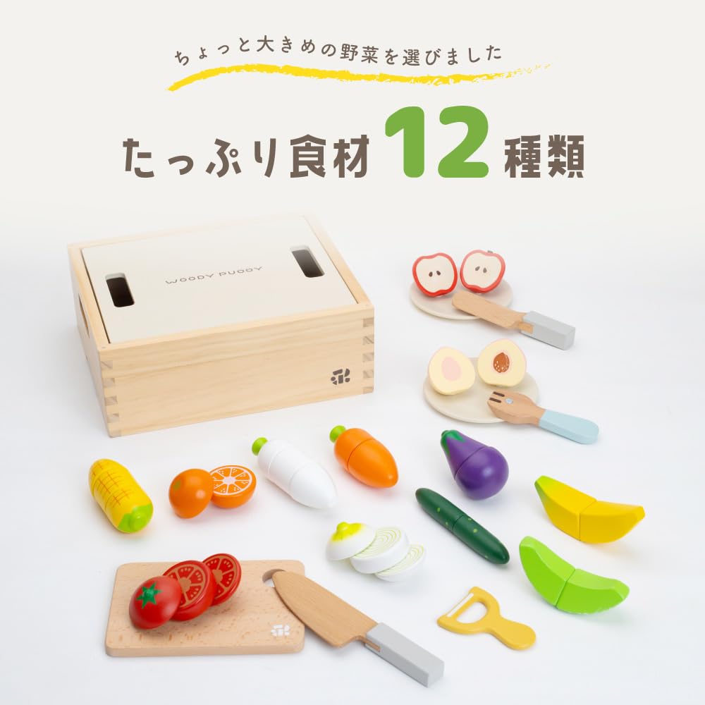 [Woody Puddy Direct Exclusive] First Pretend Play Basic Gift Set (Renewed) Magnet Wooden Toy Educational Toy Gift
