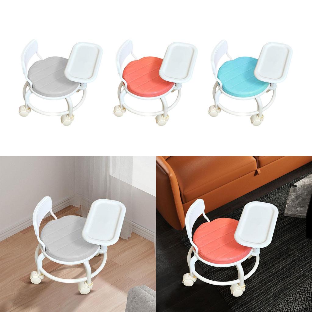 Kids Chair Baby Dining Seat with Swivel Casters Removable Dining Tray Soft Comfortable Stable Household Ergonomic Child Chair