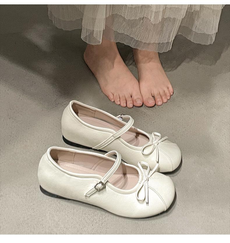 Fashion Ladies Women Flats Shoes Mary Jane Designer New Style Butterfly Knot Flats Temperament Daily Dress Up Soft Soled Women Flats